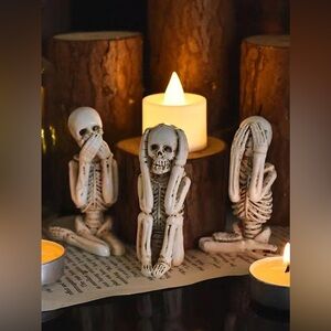 Hear,See,Speak No Evil Skeleton Figures